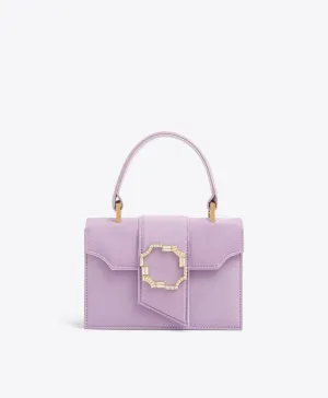 Audrey Lilac Satin Mini Handbag