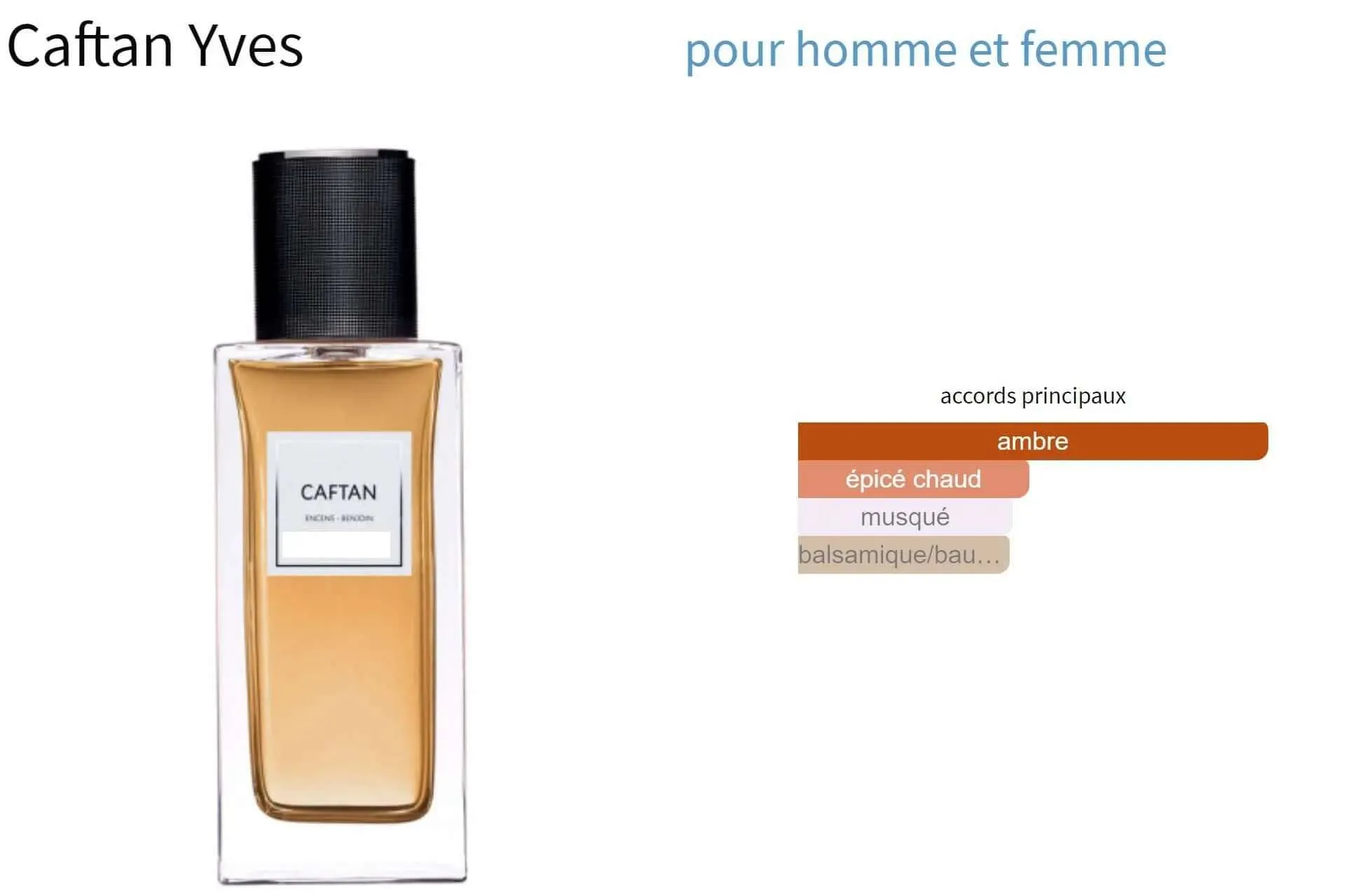 Caftan Yves Saint Laurent for women and men Decant Fragrance Samples