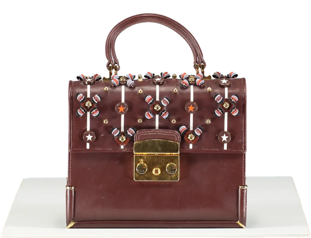 Mayra Fedane Brown The Harlow Embellished bag
